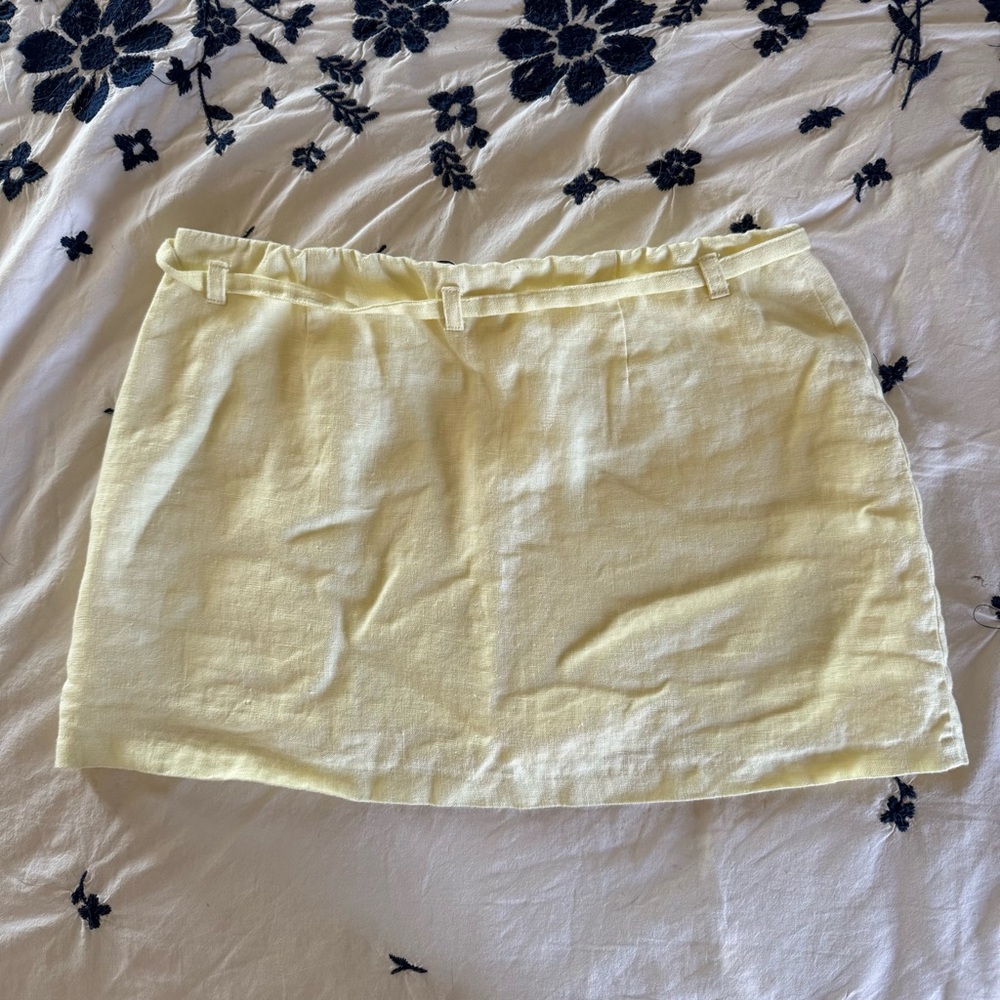 Abercrombie and fitch yellow linen skort - Picture 7 of 16